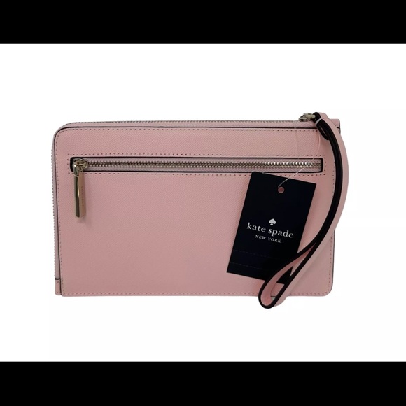 Kate Spade Pink Medium LZP Wristlet NEW IN PACKAGE Peony Blossom BEAUTIFUL Pink - Picture 4 of 7